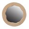 Natural Wood Round Wall Mirror 13.25 Inch Decorative Entryway Living Room Vanity